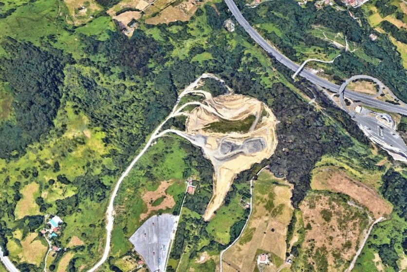 Zona donde se planea el vertedero (Google Earth)